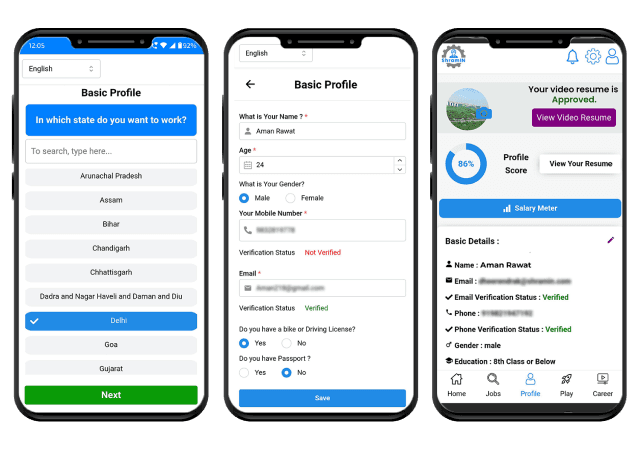 Easy Onboarding Create Profile